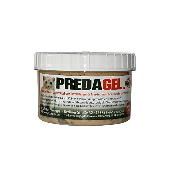 Jagdfallen Steingraf Lockmittel PredagelÂ® 200g I fÃ¼r Marder I Marderhund I WaschbÃ¤r I Fuchs I Lockstoff I Duftstoff I KÃ¶der