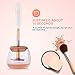 Tobeape Makeup Brush Cleaner and Dryer Machine, Portable Electronic Automatic Brushes Cleaner Instantly Wash and Dry All Size Cosmetic Brushes in 360 Rotation with 8 Rubber Holders - Pink