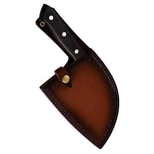 5 Butcher+Handmade+Kitchen+Cleaver+Leather