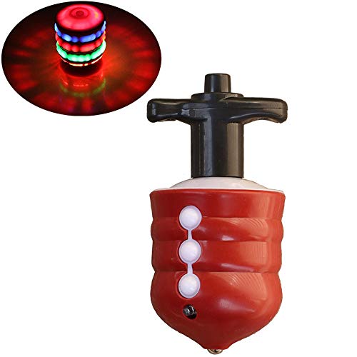 OMGOD LED Lights Spinner Spinning Top Toy, Colorful Flashing LED Lights and Music Gyro Gyroscope peg-top, Halloween Christmas Birthday Best Gifts for Kids Toddler Boys Girls - Thumbnail 6