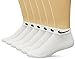 NIKE Unisex Performance Cushion Low Rise Socks with Band (6 Pairs), White/Black, Large