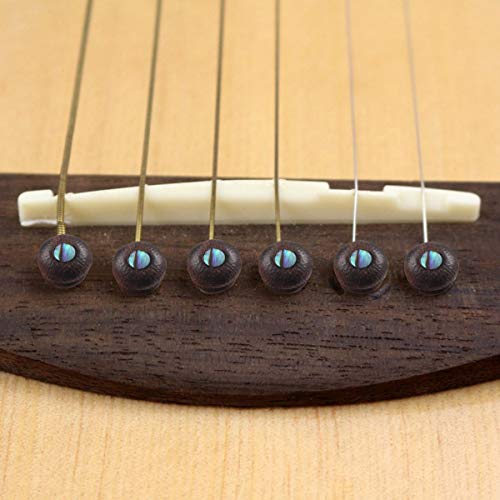 6 Pcs Rosewood Guitar Bridge Pins Abalone Dot Acoustic Guitar End Pin Set & 9 Pcs Guitar Picks - Thumbnail 3