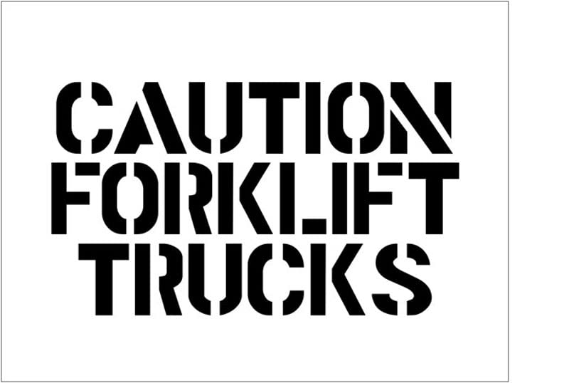 Stencil 600x400mm - Caution Forklift Trucks