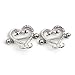 Maggie 1 Pair Chic Crystal Snake Heart Shape Nipple Bar Ring Shield Barbell Body Jewelry
