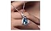 White Gold Plated Swarovski Crystal Elements Eternal Love Teardrop Pendant Necklace Fashion Jewelry for Women (Large Blue)