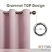 NICETOWN Blackout Curtains for Girls Room - Thermal Insulated Solid Grommet Room Darkening Panels/Drapes for Girl's Bedroom (Lavender Pink=Baby Pink, 1 Pair, 52 by 63-Inch)