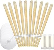 Ear Wax Removal Cleaning Tool Set,10PCS Ear Candling Individually Packaged, Hearing Ear Candling Hollow Blend 