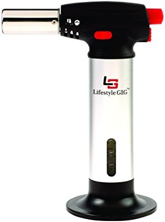 Butane Torch - Culinary Torch - Kitchen Torch - Crème Brulee Torch - Blow Torch - Professional Refillable Chef's Butane Torch for Cooking, Desserts, Crème Brûlée, Blazing, Soldering, Jewelry etc