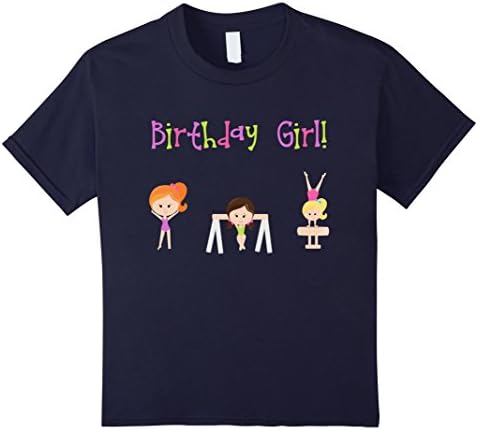 Kids Gymnastics Birthday Shirt, Gymnastics Birthday Party Shirt 10 Navy