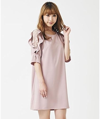 Amazon ティティ アンドコー Titty Co フリルレースワンピース ピンク M ワンピース チュニック 通販