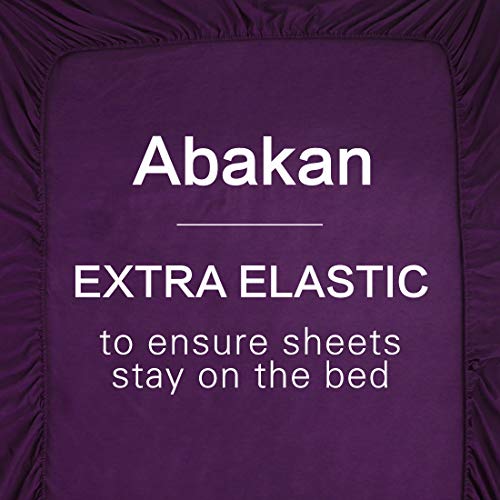 Abakan Queen Bed Sheet Set 4 Piece Super Soft Brushed Microfiber 1800 Thread Count Hotel Luxury Egyptian Sheet Breathable, Wrinkle, Fade Resistant Deep Pocket Bedding Sheet Set (Queen, Purple)