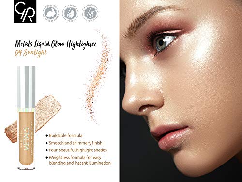 Golden Rose Metals Liquid Glow Highlighter, 04 Sunlight