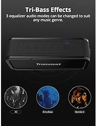 Altavoces Bluetooth portátiles, Tronsmart Force 40W IPX7 Impermeable Bluetooth 4.2 Altavoces inalámbricos con 15 horas de tiempo de reproducción, TWS, Dual Driver con micrófono integrado, NFC, graves profundos