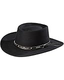 Stetson Men's Hawk Crushable Wool Gambler Hat - Swbkhk-7830 Black
