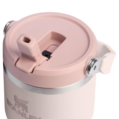 STANLEY ICEFLOW 2.0 FLIP STRAW TUMBLER WITH HANDLE 20 OZ | TWIST ON LID AND FLIP UP STRAW | LEAK RESISTANT WATER BOTTLE | INSULATED STAINLESS STEEL | BPA-FREE | ROSE QUARTZ