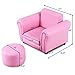 Costzon Kids Couch with Footstool, Children's Sofa with ASTM & CPSIA Certification, Mini Couch for Toddler w/Load-Bearing of 100LBS, Armchair w/Armrest and Backrest for Baby Girls Gifts (Pink)