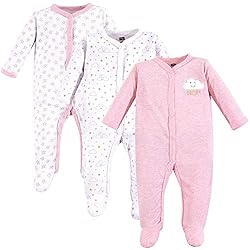 Hudson Baby Unisex Baby Cotton Sleep and Play, Pink