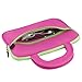 8.9-10.1 inch Tablet Sleeve, Evecase 8.9~10.1 inch Ultra-Portable Neoprene Zipper Carrying Sleeve Case Bag with Accessory Pocket - Hot Pink/Green