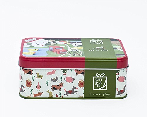 Farm Set In A Tin With Animals, Buildings & Play Mat