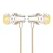 Simptech Metal Earbuds Headphones With Microphone – Earphones with Remote Control Noise Cancelling,Crystal Clear Sound,Comfort-Fit Design, Best for iphone and Android Phones (Gold)