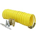 Milton (MK1669-1) 25-Foot Re-Koil Air Hose, M-Style Adjustable Pocket Blow Gun, and M-Style Air Coupler & Plug Kit - 1/4