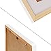 BOJIN 10x10 Picture Frames White, Solid Wood Display Pictures 6x6 with Mat or 10x10 Without Mat, Wall Hanging Decoration Square Photo Frame