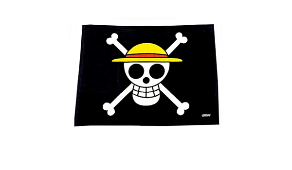 Amazon Com One Piece Large Bath Towel Black Pirate Flag Luffy Monkey D Luffy Japan Import Toys Games