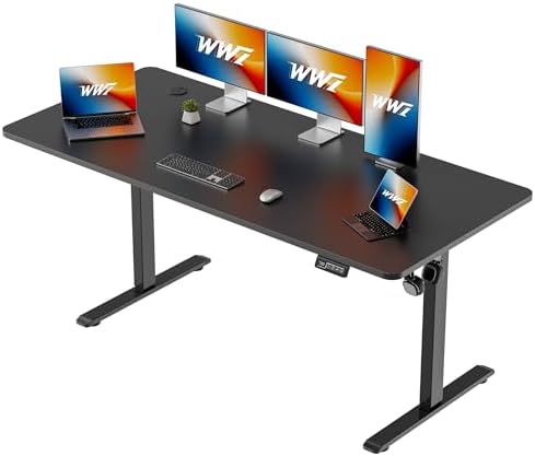 WWI Electric Height Desk Adjustable Computer Desk 160x60cm with Memory ...