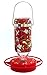 Hummer's Galore Hummingbird Feeder, UV Resistant Hummingbird feeders for Outdoors Hanging, 16 oz, Glass Vine Design