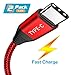 Fisiy USB Type C Cable, [2Pack/6.6ft] USB A 2.0 to USB C Fast Charging Charger Nylon Braided Compatible with Samsung Galaxy S10 S9 S8 Plus Note 9 8, LG V20 V30 G5 G6, Google Pixel, Moto Red