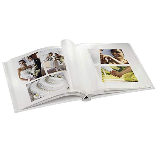 Hama Fotoalbum Herz-Motiv 29x32 cm (Hochzeitsalbum mit 50 weißen Seiten Fotobuch für 250 Fotos im Format 10x15, Album zum Einkleben und Selbstgestalten) weiß/gold – Bild 3