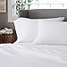 Amazon Brand – Pinzon 300 Thread Count Percale Cotton Sheet Set - Twin XL, White