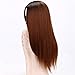 Ombre Synthetic Wigs Brown Natural Looking 2 Tone Black Roots Long Straight Dark Brown Wig Heat Resistant Wigs with Wig Cap (Brown)