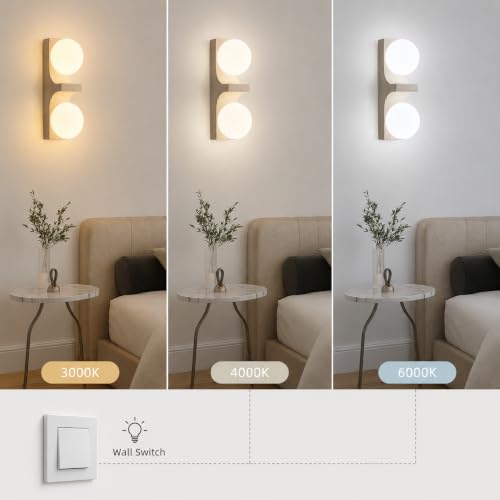 Lámpara de pared estilo wabi-sabi japonés,Aplique regulable con pantalla de piedra natural,Luz de pared vintage de base G4,Lampara de pared dormitorio,Iluminacion para sala,comedor,pasillo (F)