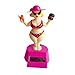 KODORIA Solar Powered Dancing Toy Bobbling Dancing Toy Car Desk Decorative Ornament Kids Children Birthday - Beach Girl Pink