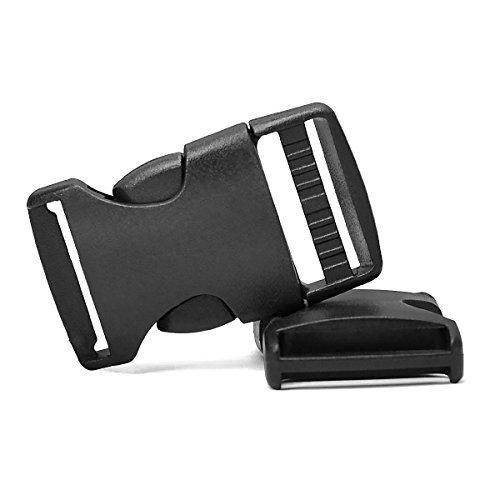 20 Pack 1 Inch Side Release Plastic Buckles ( Black )