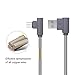 SUMOON Micro USB Cable, 10FT+10FT 90 Degree Right Angle Nylon Braid Micro USB Charging Cable Android Charger Cord for Samsung Galaxy S7/S6/S5,HTC,LG, Tablet and More (2x10FT Grey)