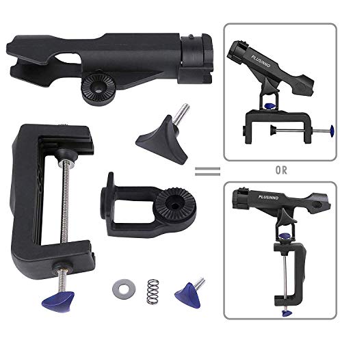 PLUSINNO Fischerboot Ruten-Halter mit großer Zangenöffnung 360 Grad einstellbar Angelrute Racks aufklappbaren Halter – Bild 4