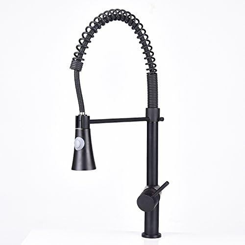 Single Handle Kitchen Sink Faucet, High Arc, 360 Degree Swivel, Pull Down & Pull Out, Spring-type Sprayer, Hot & Cold Mixer, Dual Functions Kitchen Faucets, Oil Rubbed Bronze