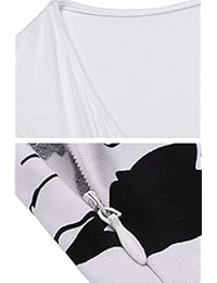 Zeagoo Vestido de mujer con cuello en V envuelto en costuras vintage de estampado tribal bohemio