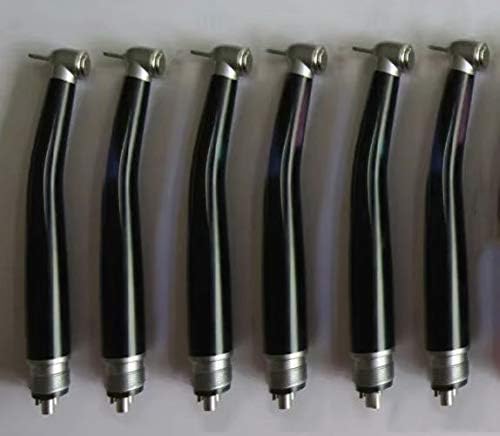 Pretty Black Color Push Standard Head High Speed Rotate Instrumental with 4 Holes（6 PCS）