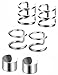 Jstyle 3Pairs Stainless Steel Ear Cuff Set Non-Piercing Cartilage Cuff Earring for Women