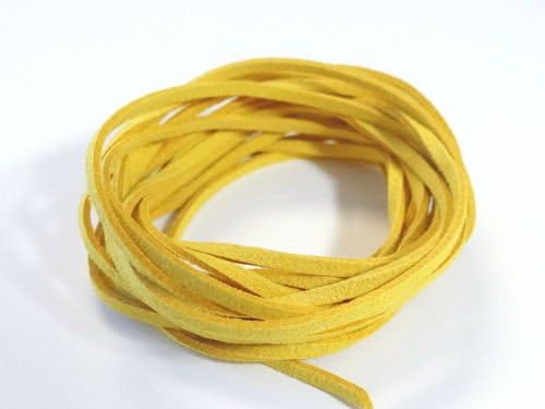 Leather Cord Bulk Faux Suede Cord Leather Lace 3mm 10 Feet U Pick Color Leather Cord Organizer (Mustard)