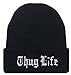 Winter Warm Knit Thug Life Beanie Hat for Men and Women Winter Cap Skully Letter Beanie