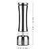Electric Stainless Steel Salt and Pepper Grinder. Premium Battery Powered Pepper Grinder Mill & Coarse Salt Grinder with Ceramic Blades by Boxiki Kitchen