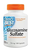 Doctor's Best Glucosamine Sulfate, Non-GMO, Gluten Free, Soy Free, Joint Support, 750 mg, 180 Caps