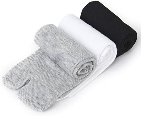 PanDaDa 3 Pairs Unisex Sandal Split Toe Tabi Ninja Socks Geta Socks