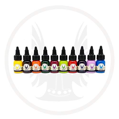 Tattoo Ink. Set 10 Colors 0,5oz (15ml.) Viking Ink USA