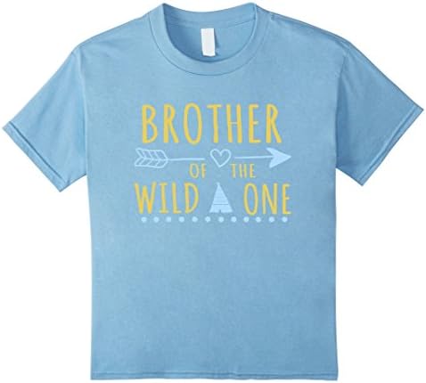 Kids Cute Brother Of The Wild One Funny Matching Family Shirts 8 Baby Blue