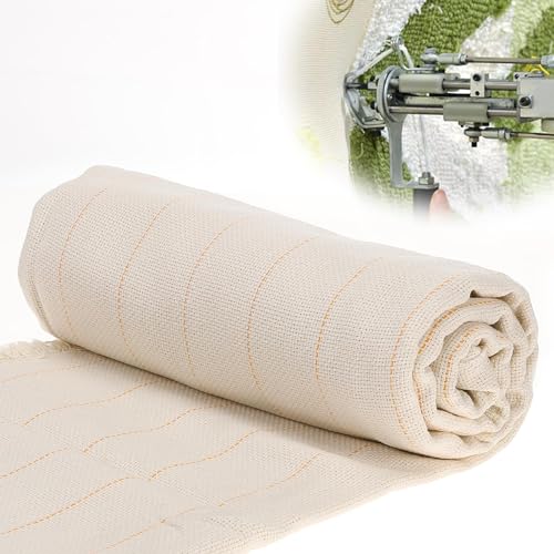 TERRIFI Tufting Cloth for DIY Rug-Punch Tufting Gun, 100 x 200 cm Large Monk's Cloth with Marked Lines, Primary Punch Needle Fabric, Ideal for Overlocking